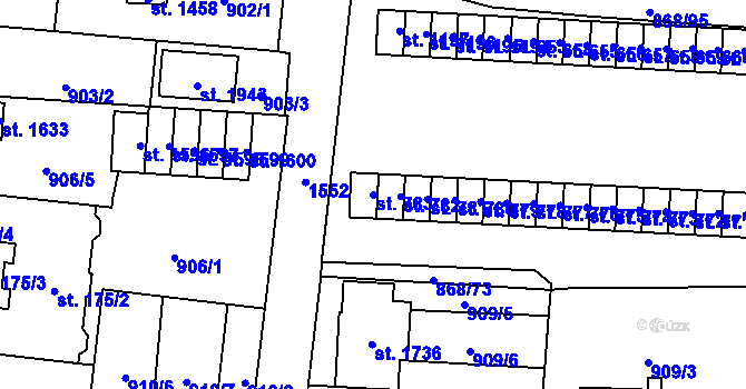 Parcela st. 783 v KÚ Holýšov, Katastrální mapa