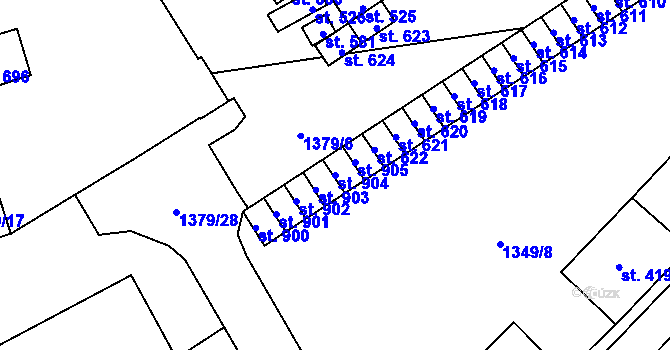 Parcela st. 904 v KÚ Holýšov, Katastrální mapa