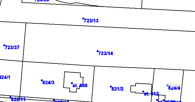 Parcela st. 723/14 v KÚ Holýšov, Katastrální mapa