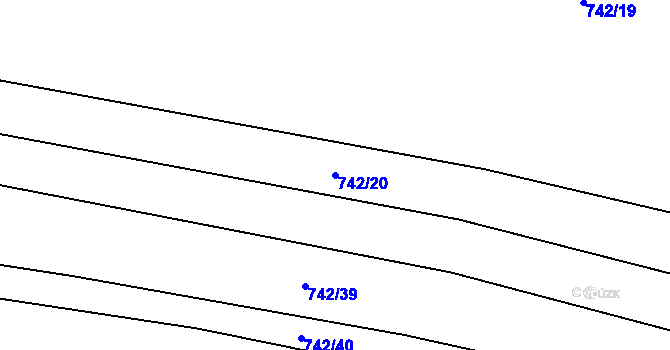 Parcela st. 742/20 v KÚ Holýšov, Katastrální mapa