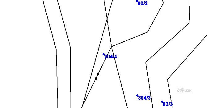 Parcela st. 204/4 v KÚ Holýšov, Katastrální mapa
