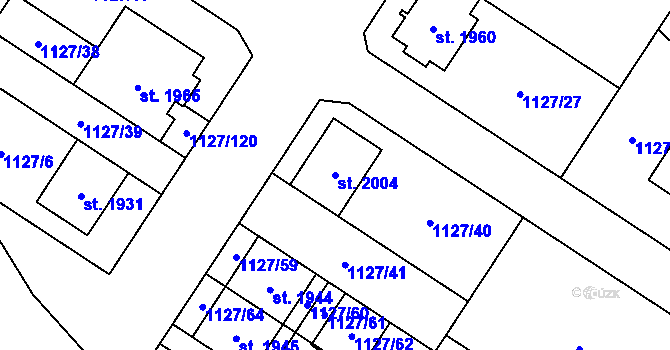 Parcela st. 2004 v KÚ Holýšov, Katastrální mapa