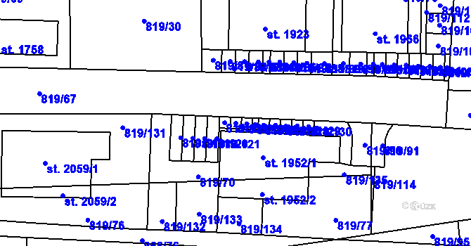 Parcela st. 819/123 v KÚ Holýšov, Katastrální mapa