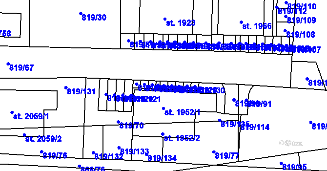 Parcela st. 819/126 v KÚ Holýšov, Katastrální mapa
