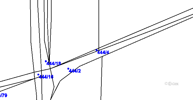 Parcela st. 444/4 v KÚ Homole, Katastrální mapa