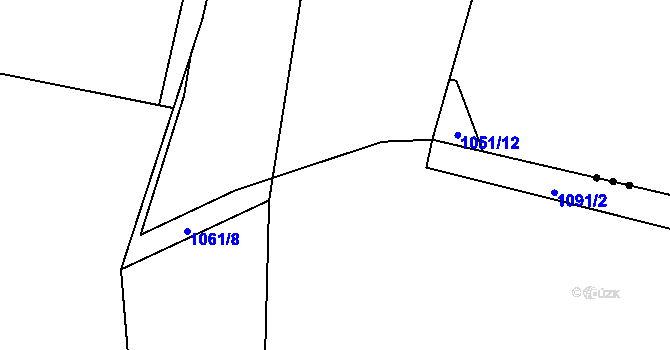 Parcela st. 1091/4 v KÚ Hradce u Homol, Katastrální mapa