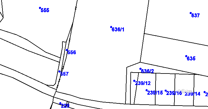 Parcela st. 239/1 v KÚ Homole u Panny, Katastrální mapa