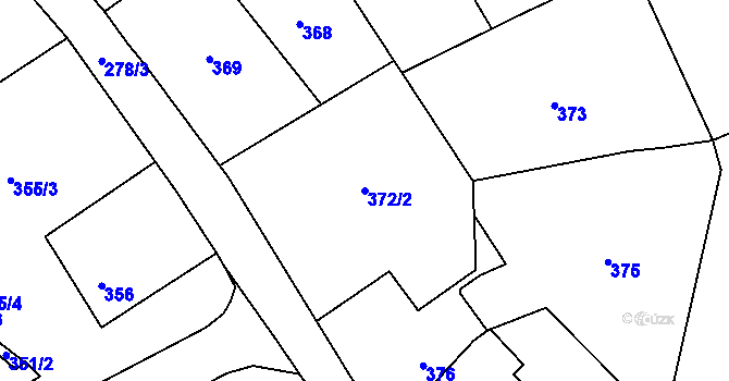 Parcela st. 372/2 v KÚ Homole u Panny, Katastrální mapa