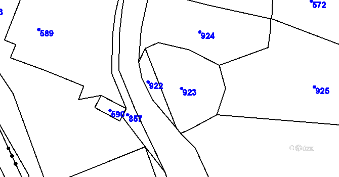Parcela st. 579/2 v KÚ Suletice, Katastrální mapa