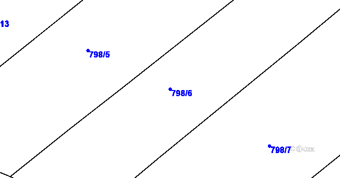 Parcela st. 798/6 v KÚ Honětice, Katastrální mapa