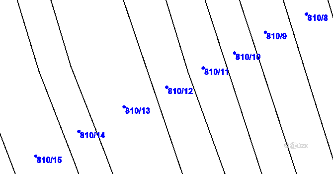 Parcela st. 810/12 v KÚ Honětice, Katastrální mapa