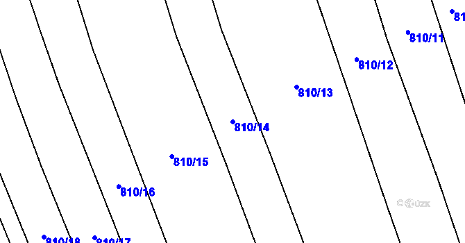 Parcela st. 810/14 v KÚ Honětice, Katastrální mapa