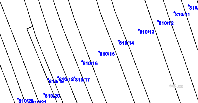 Parcela st. 810/15 v KÚ Honětice, Katastrální mapa