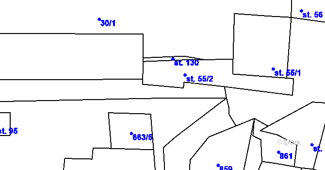 Parcela st. 837/3 v KÚ Honětice, Katastrální mapa