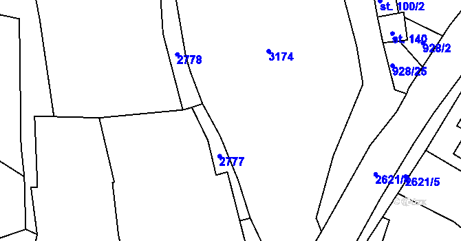 Parcela st. 819/2 v KÚ Honezovice, Katastrální mapa