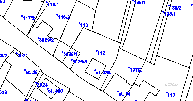 Parcela st. 112 v KÚ Hora Svaté Kateřiny, Katastrální mapa