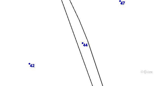 Parcela st. 44 v KÚ Rudolice v Horách, Katastrální mapa