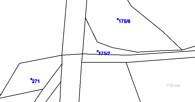Parcela st. 175/2 v KÚ Rudolice v Horách, Katastrální mapa