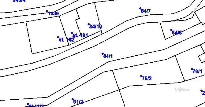 Parcela st. 84/1 v KÚ Nová Ves u Křimova, Katastrální mapa