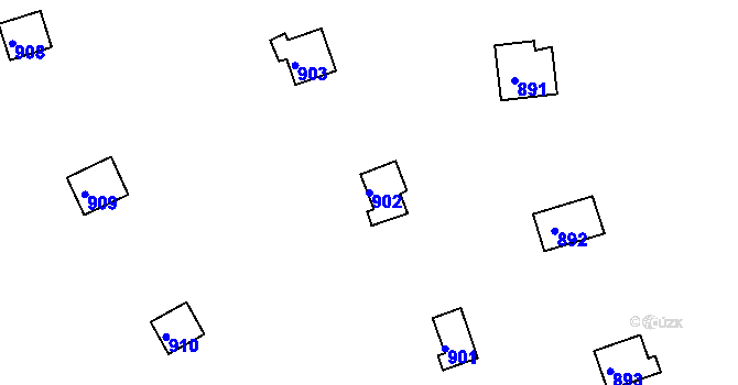 Parcela st. 902 v KÚ Horákov, Katastrální mapa