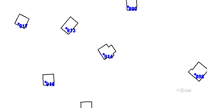 Parcela st. 914 v KÚ Horákov, Katastrální mapa
