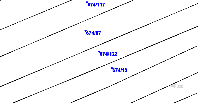 Parcela st. 674/122 v KÚ Horákov, Katastrální mapa