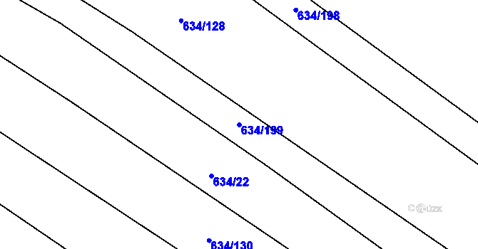 Parcela st. 634/199 v KÚ Horákov, Katastrální mapa