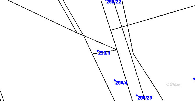 Parcela st. 290/1 v KÚ Horažďovice, Katastrální mapa