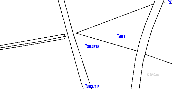 Parcela st. 392/18 v KÚ Horažďovice, Katastrální mapa