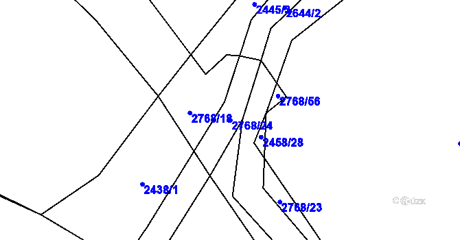 Parcela st. 2768/24 v KÚ Horažďovice, Katastrální mapa