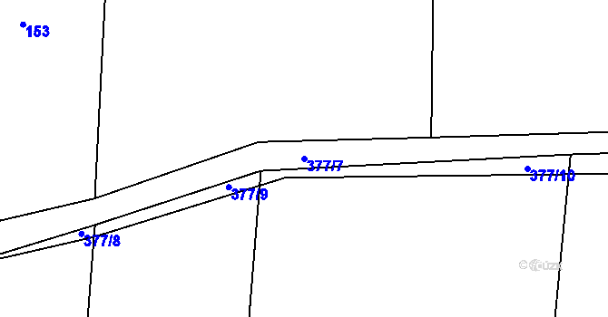Parcela st. 377/7 v KÚ Babín u Horažďovic, Katastrální mapa