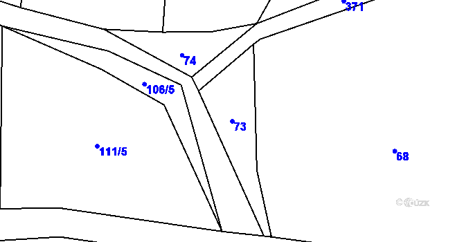 Parcela st. 73 v KÚ Babín u Horažďovic, Katastrální mapa