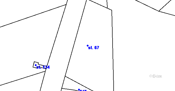 Parcela st. 67 v KÚ Horka u Chrudimi, Katastrální mapa