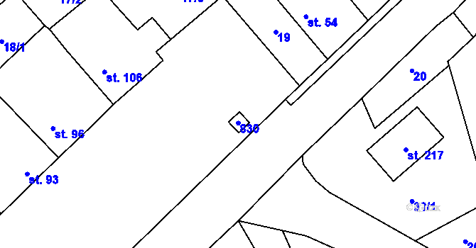 Parcela st. 144 v KÚ Horka u Chrudimi, Katastrální mapa