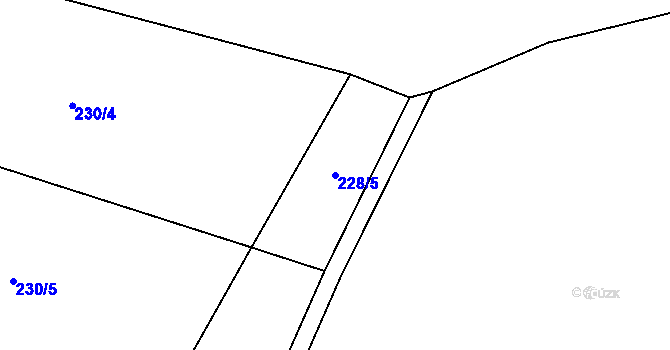 Parcela st. 228/5 v KÚ Horka u Chrudimi, Katastrální mapa