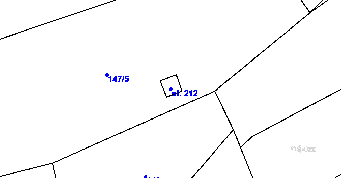 Parcela st. 212 v KÚ Horka u Chrudimi, Katastrální mapa