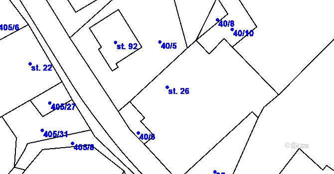 Parcela st. 26 v KÚ Smrček u Žumberku, Katastrální mapa