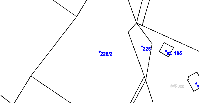 Parcela st. 228/2 v KÚ Smrček u Žumberku, Katastrální mapa