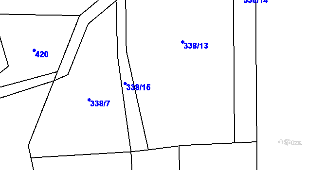 Parcela st. 338/17 v KÚ Smrček u Žumberku, Katastrální mapa