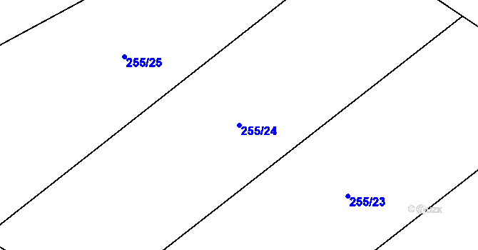 Parcela st. 255/24 v KÚ Smrček u Žumberku, Katastrální mapa