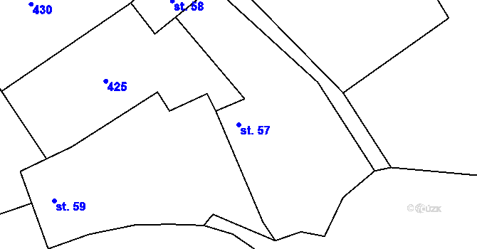 Parcela st. 57 v KÚ Horka nad Sázavou, Katastrální mapa