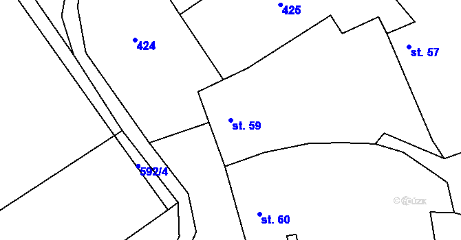 Parcela st. 59 v KÚ Horka nad Sázavou, Katastrální mapa