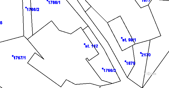 Parcela st. 112 v KÚ Horka nad Sázavou, Katastrální mapa