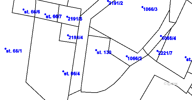 Parcela st. 130 v KÚ Horka nad Sázavou, Katastrální mapa