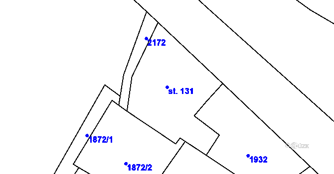 Parcela st. 131 v KÚ Horka nad Sázavou, Katastrální mapa