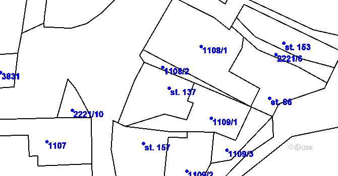 Parcela st. 137 v KÚ Horka nad Sázavou, Katastrální mapa