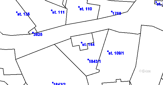 Parcela st. 144 v KÚ Horka nad Sázavou, Katastrální mapa