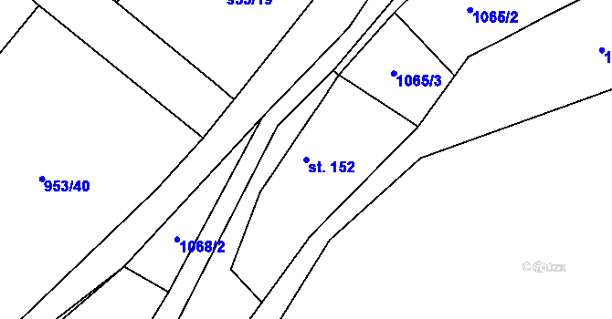 Parcela st. 152 v KÚ Horka nad Sázavou, Katastrální mapa