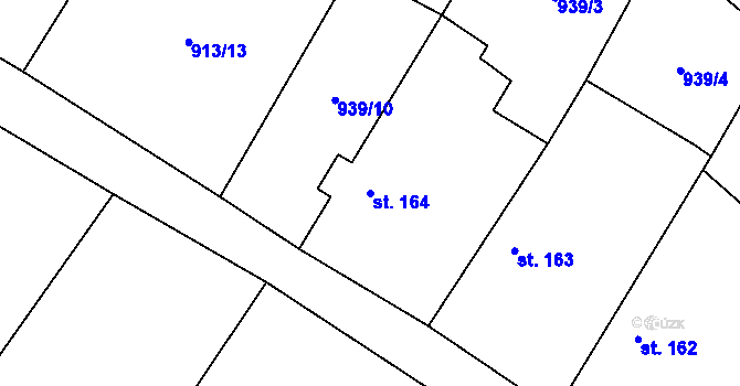 Parcela st. 164 v KÚ Horka nad Sázavou, Katastrální mapa