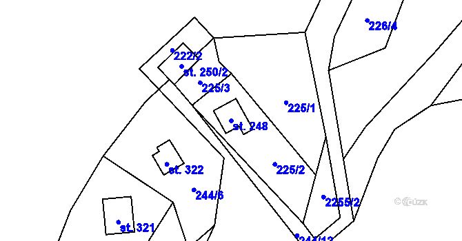 Parcela st. 248 v KÚ Horka nad Sázavou, Katastrální mapa